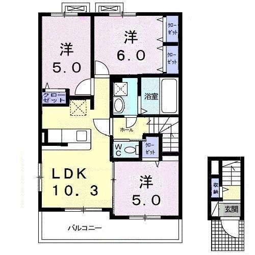 グランメゾンTK 1(3LDK/2階)の間取り写真