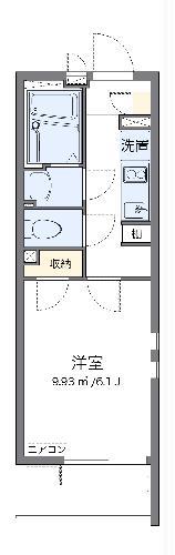 クレイノ栞(1K/3階)の間取り写真