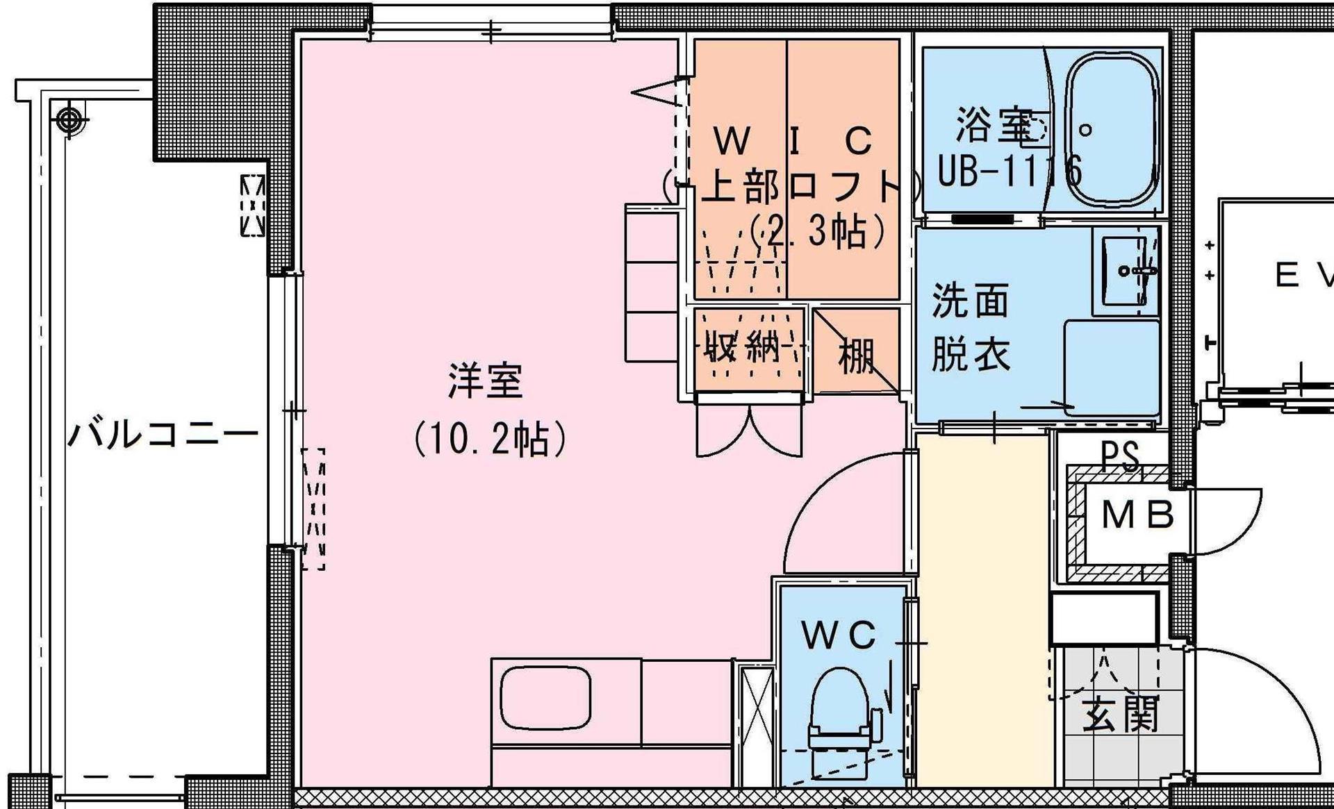RIVIERE CHAMP 宮田町(ワンルーム/8階)の間取り写真