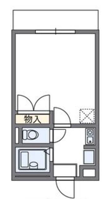 レオパレス雅(1K/1階)の間取り写真