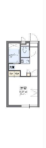 レオパレスベアート(1K/1階)の間取り写真