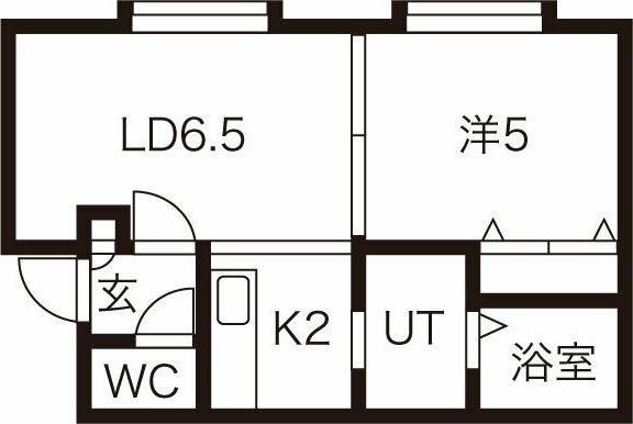 LE CIEL BLEU平岸(1LDK/3階)の間取り写真