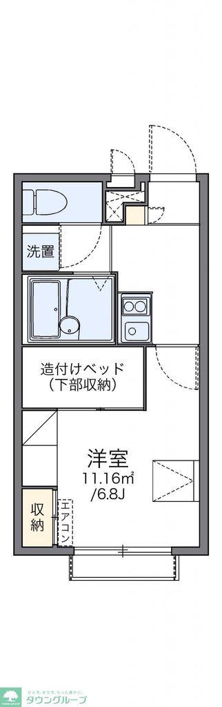 レオパレスエクセレンス(1K/2階)の間取り写真