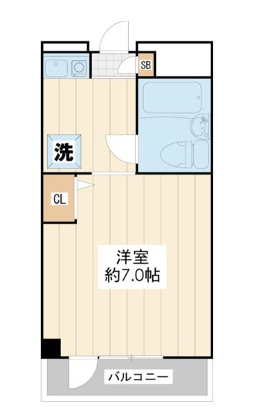 KJメゾン岸根公園(ワンルーム/2階)の間取り写真