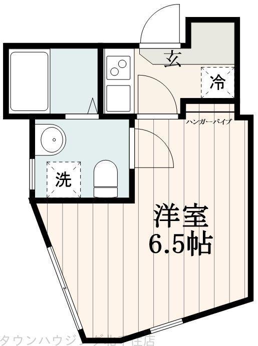 JR常磐線 金町駅 徒歩10分 3階建 築4年(1K/2階)の間取り写真