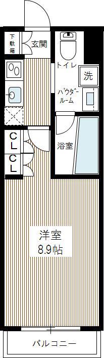 AXAS南蒲田ASYLCOURT(1K/3階)の間取り写真