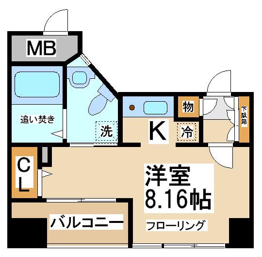 SOLATIO(1K/2階)の間取り写真