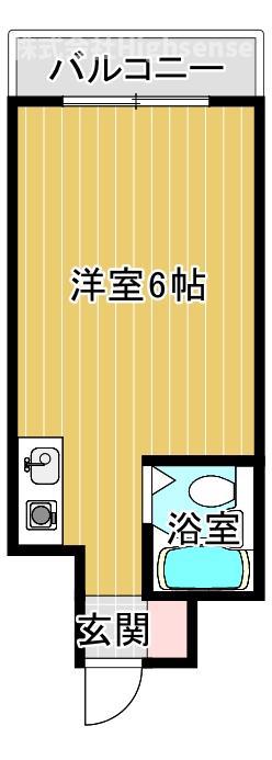 ジオナ関目(ワンルーム/4階)の間取り写真
