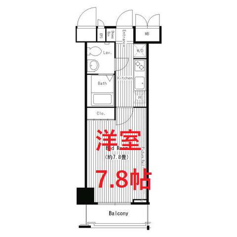 ハイトサーブル川崎(1K/3階)の間取り写真