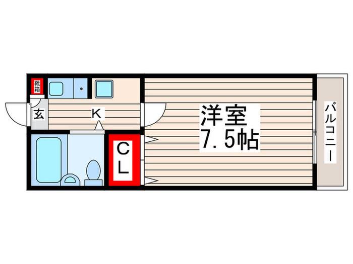 メゾンリッシュ葛西(1K/1階)の間取り写真