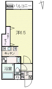 アヴァンセ(ワンルーム/2階)の間取り写真