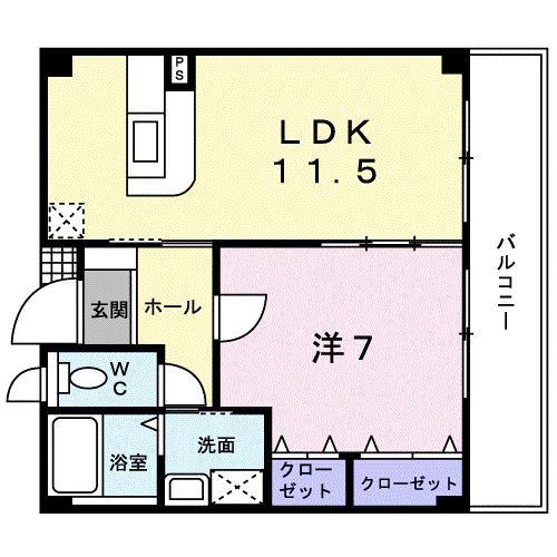ボーチェ(1LDK/2階)の間取り写真