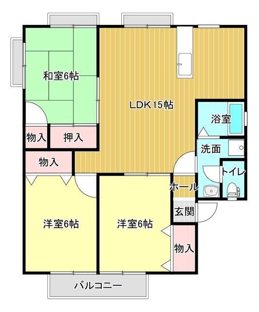 セジュールKOA(3LDK/1階)の間取り写真