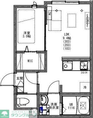 KEIAI RESIDENCE 淵野辺III(1LDK/3階)の間取り写真
