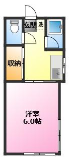 リオナ新横浜(1K/1階)の間取り写真