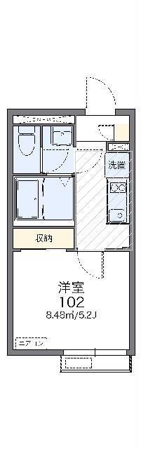 レオネクストサンライトハウス(1K/1階)の間取り写真
