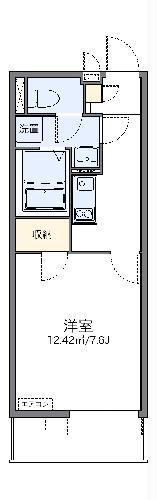 レオネクストライトコート(1K/1階)の間取り写真