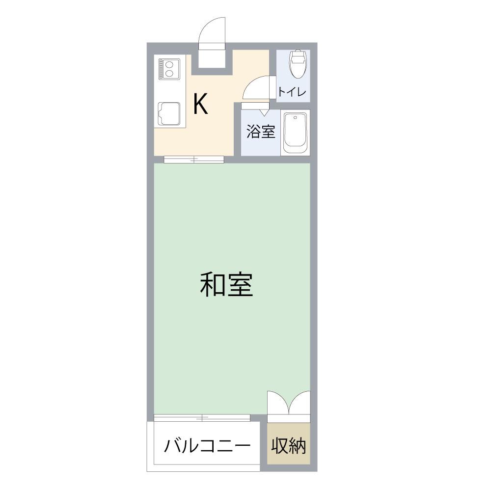アメニティハウス(1K/2階)の間取り写真