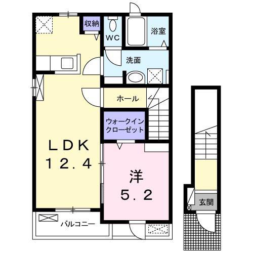 グレース アベリア(1LDK/2階)の間取り写真