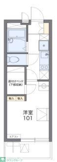 レオパレスネスト II(1K/3階)の間取り写真