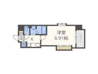 LUXE難波西II(1K/10階)の間取り写真