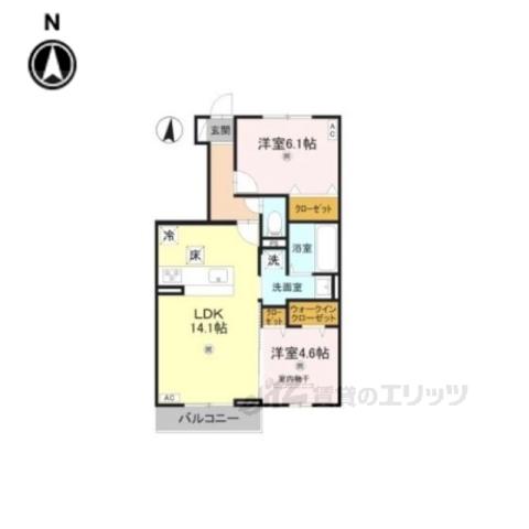 MAISONDEPINO(2LDK/1階)の間取り写真