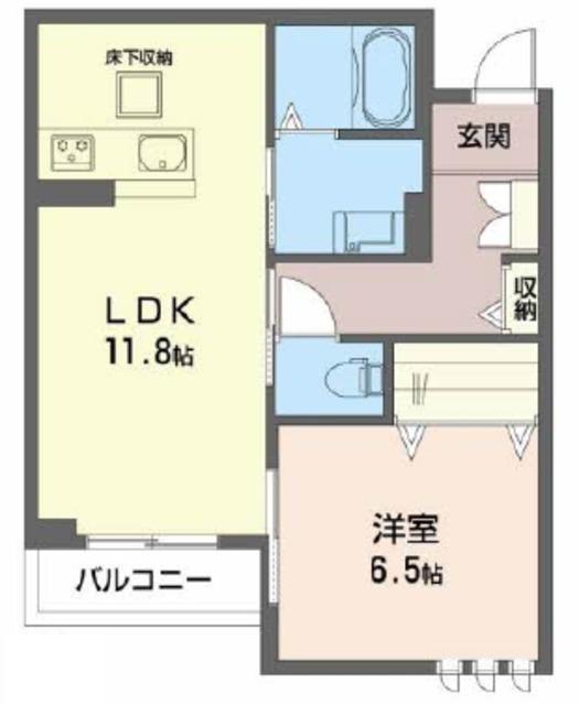 ルヴァンヴェール(1LDK/2階)の間取り写真