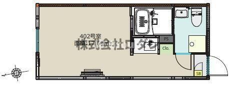 BOASORTE綾瀬1丁目(ワンルーム/3階)の間取り写真