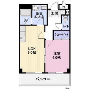 LIMPIA垂木(1LDK/3階)の間取り写真