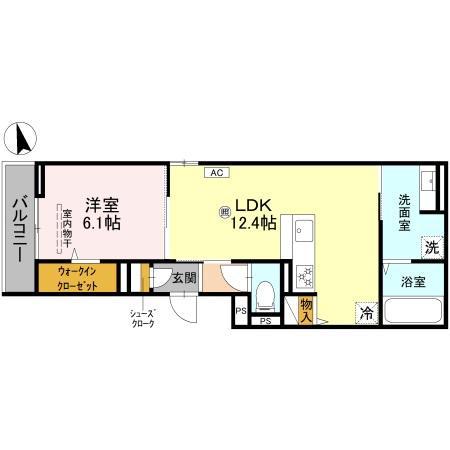COCOONIA(1LDK/3階)の間取り写真