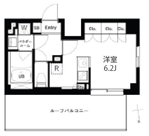 アーバンパーク高井戸(1K/4階)の間取り写真