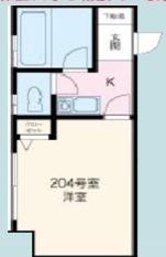 アイアイレジデンス川口(1K/2階)の間取り写真