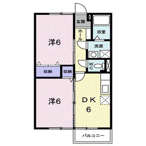 CONGRATULATION寿(2DK/2階)の間取り写真