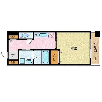 KHKコート板宿(1K/4階)の間取り写真