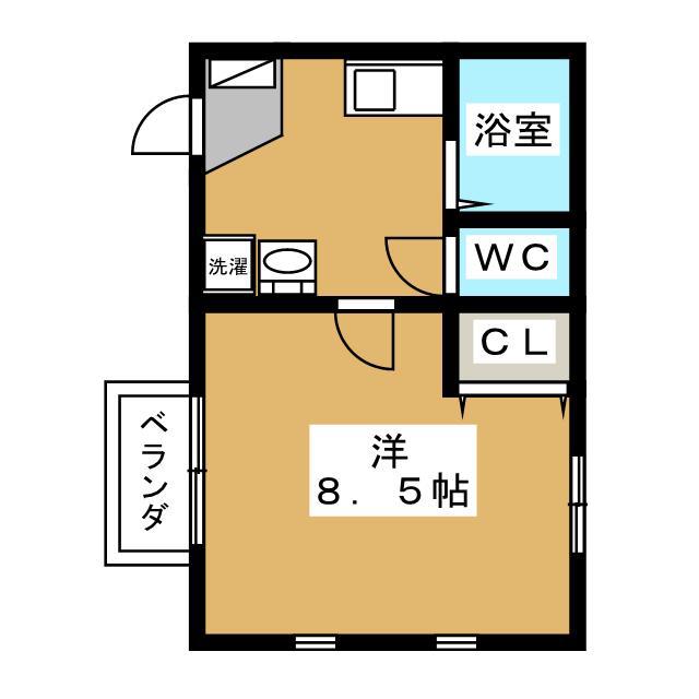 コルソ南柏(1K/2階)の間取り写真