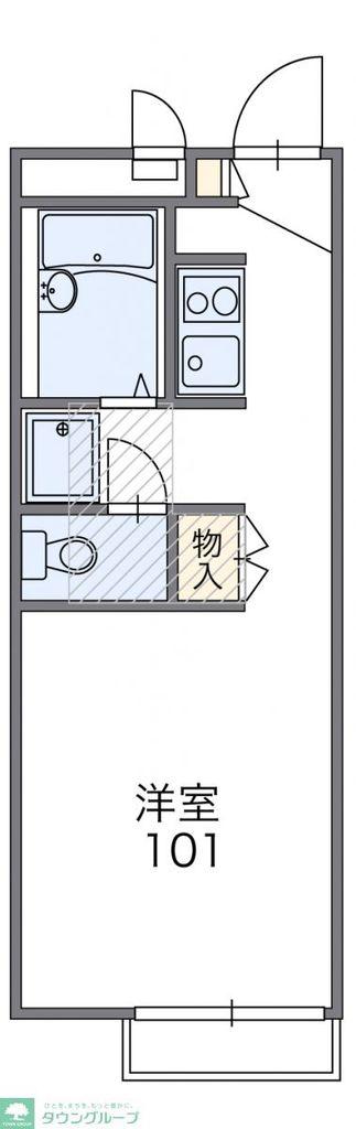 レオパレスファザーンA(1K/2階)の間取り写真