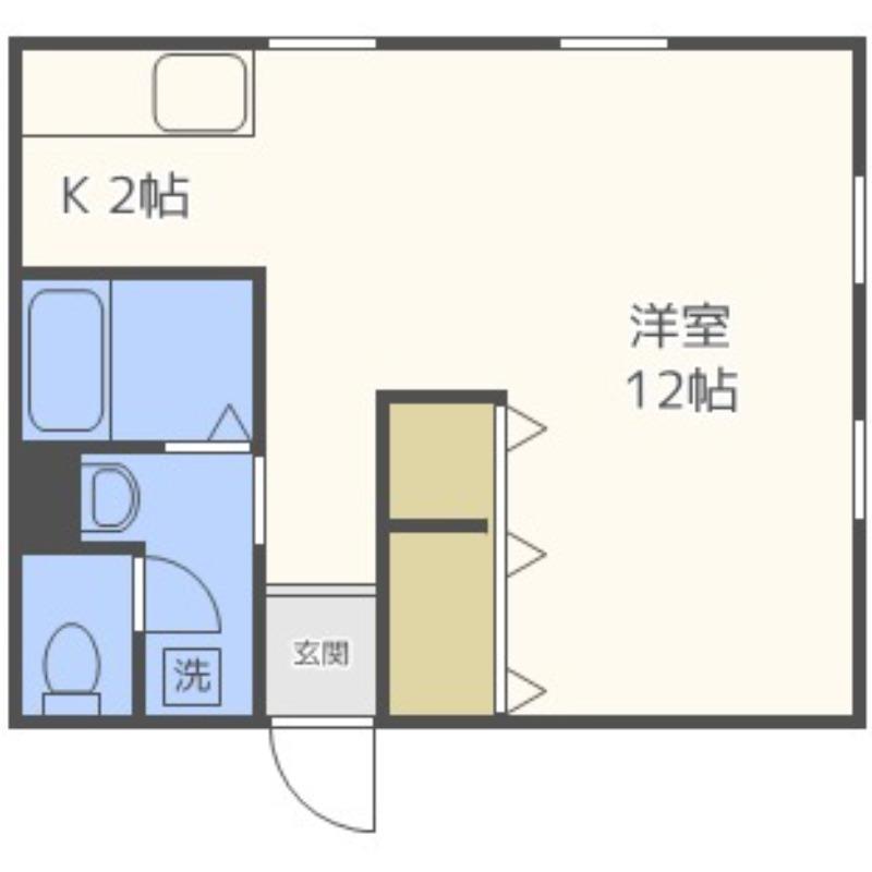 メゾンエスポワール(1K/2階)の間取り写真