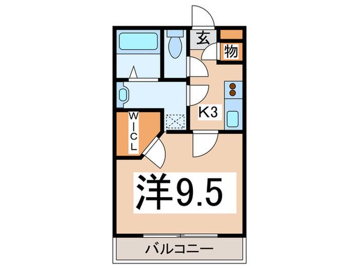 ライフモリ6号館(1K/5階)の間取り写真