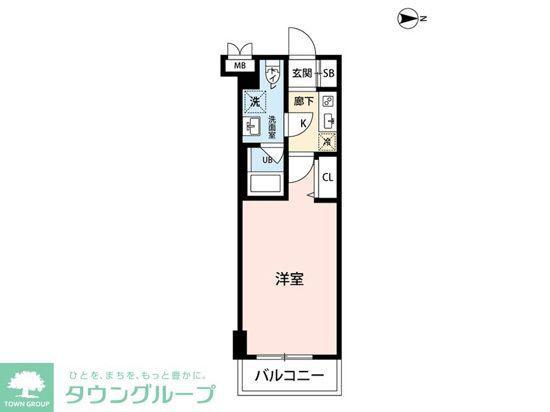 LUNIQ新高島平(1K/2階)の間取り写真