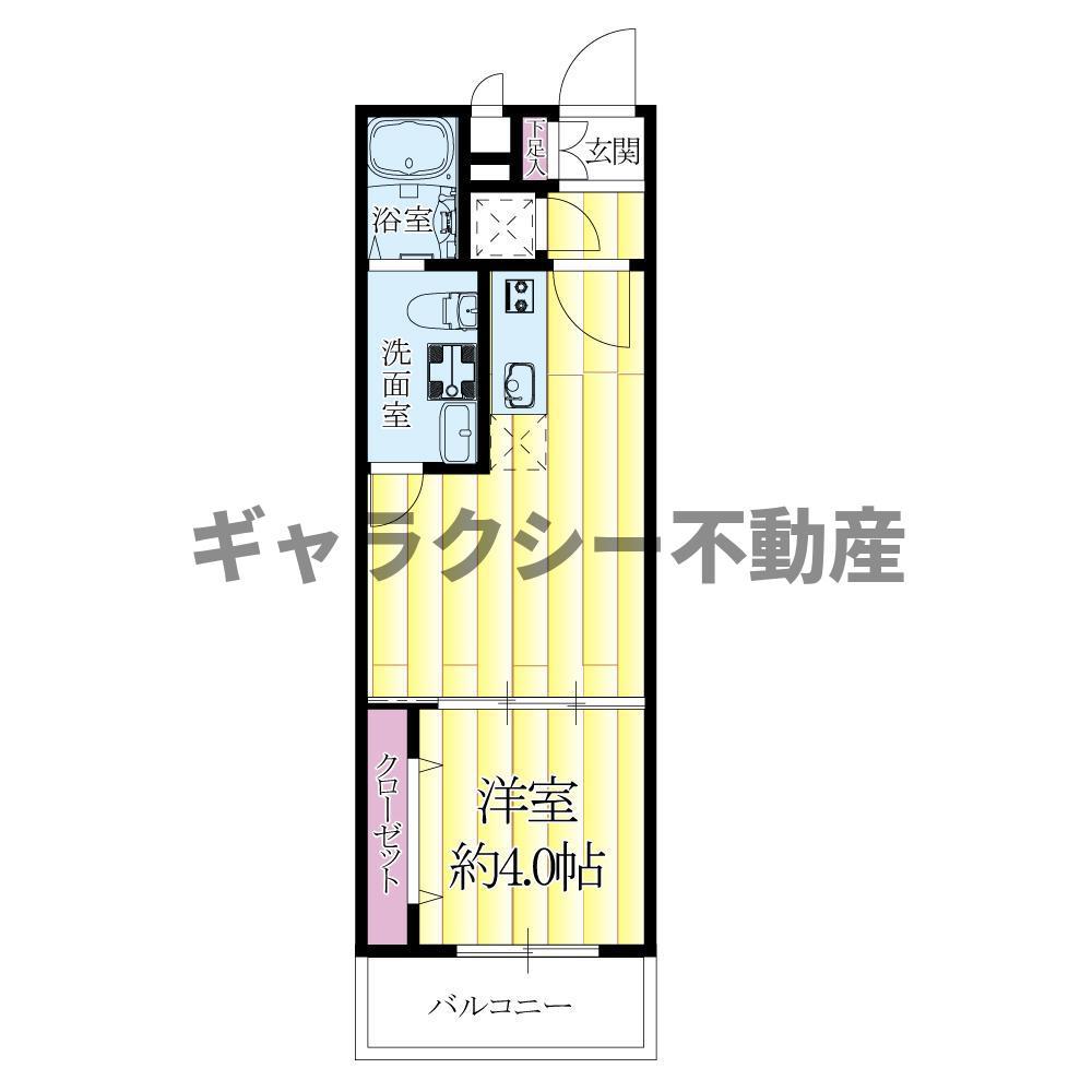 Fメゾン上新庄II(1LDK/3階)の間取り写真