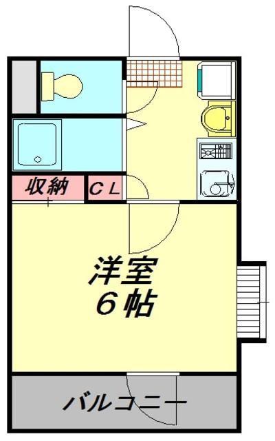 エマーユ新河岸(1K/3階)の間取り写真
