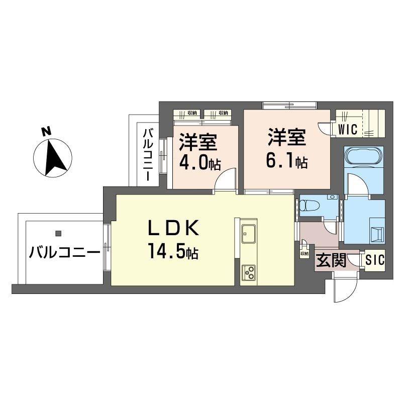 シャーメゾン北砂(2LDK/3階)の間取り写真