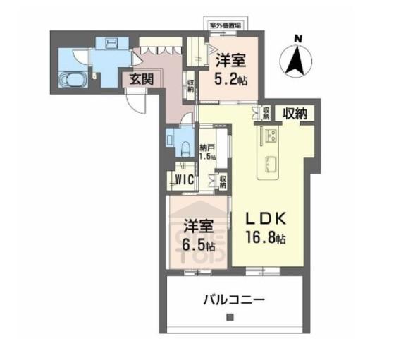 和の杜 江坂(2LDK/2階)の間取り写真