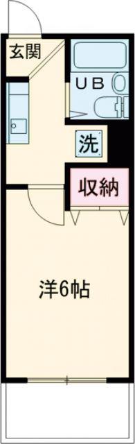 睦町ハイツ(1K/1階)の間取り写真