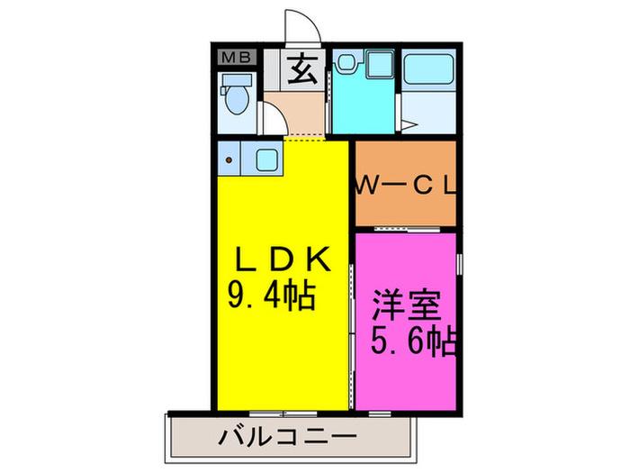 ワンズテラス和泉(1LDK/1階)の間取り写真