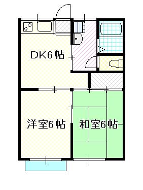 RED HOMEST A(2DK/1階)の間取り写真
