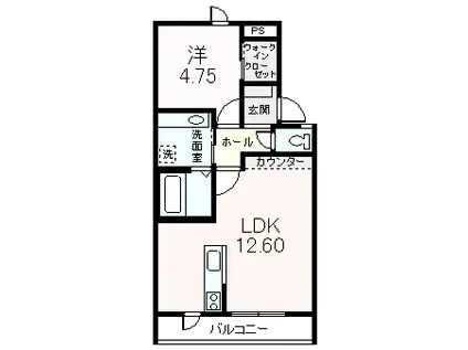 JOHN INTEGRATE(1LDK/2階)の間取り写真