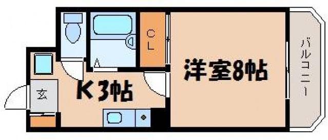 K&Kビル B(1K/3階)の間取り写真