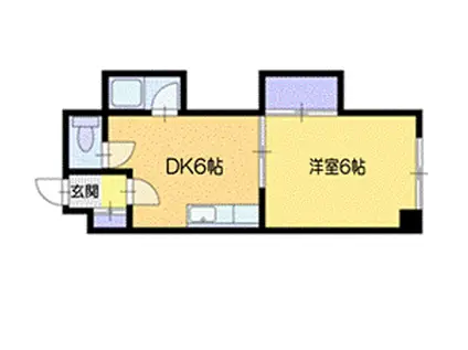 セレノ嵐山(1DK/4階)の間取り写真