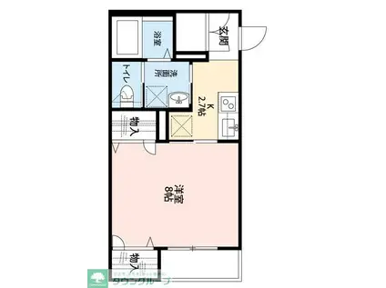 MAISON DE GRIFFON(1K/2階)の間取り写真